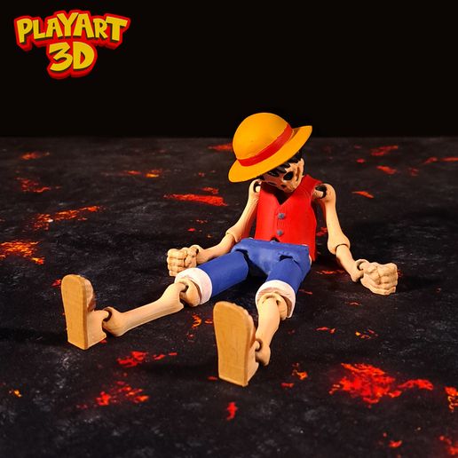 SKELETON LUFFY - FLEXIBLE - ONE PIECE - EASY TO PRINT - NO SUPPORTS