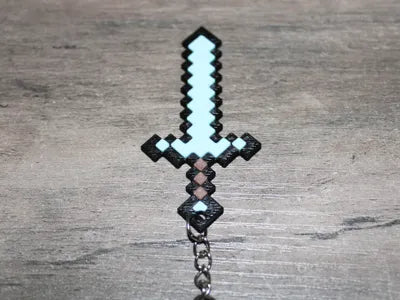 Minecraft Sword Pickaxe Keychain Collection