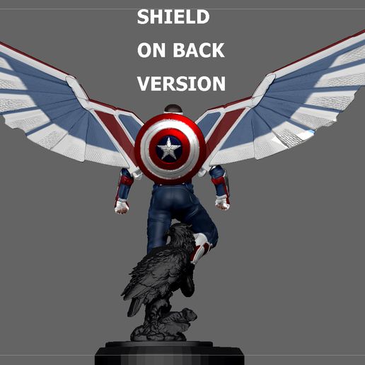 CAPTAIN AMERICA FALCON SAM WILSON WINTER SOLDIER AVENGERS MCU CHARACTER 3D print model