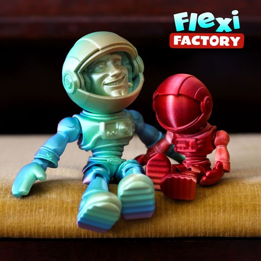 Flexi Print-in-Place Astronaut with 3mf File Included!