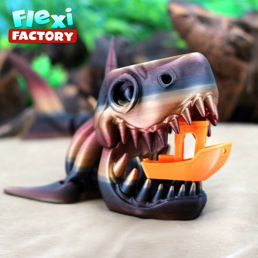 Flexi Print-in-Place Skeleton Shark