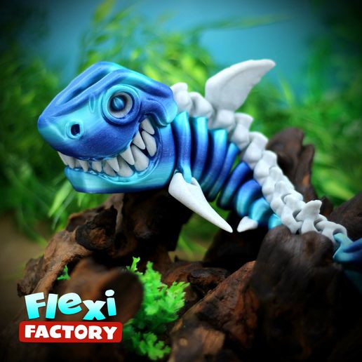 Flexi Print-in-Place Skeleton Shark