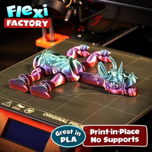 Flexi Print-in-Place llamacorn (llama unicorn)