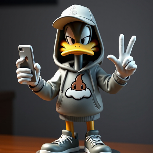 Daffy Duck in Urban Style with Poop Emoji Shirt
