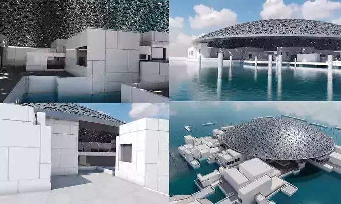 The Louvre abu dhabi museum art 3D