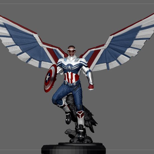 CAPTAIN AMERICA FALCON SAM WILSON WINTER SOLDIER AVENGERS MCU CHARACTER 3D print model
