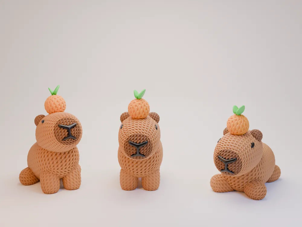 Adorable Lucky Capybara Trio