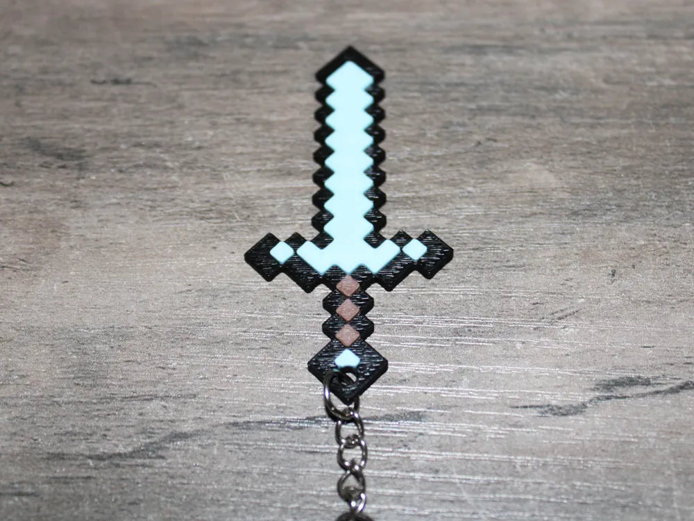 Minecraft Sword Pickaxe Keychain Collection