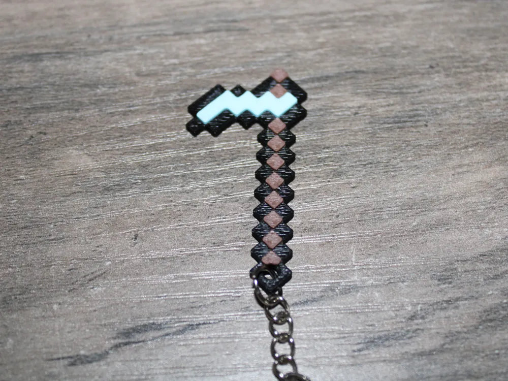 Minecraft Sword Pickaxe Keychain Collection