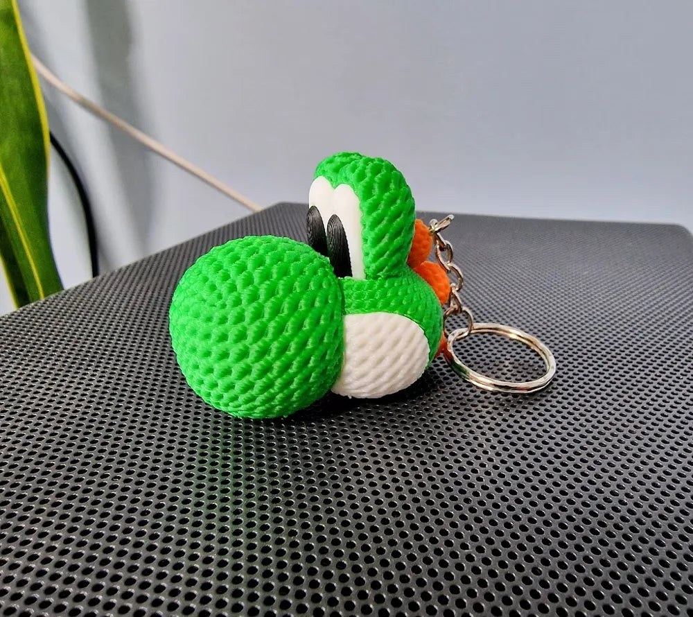 Crochet style Yoshi (ヨッシー Yosshī) Keyring by NaraaPrints MakerWorld: Download Free 3D Models