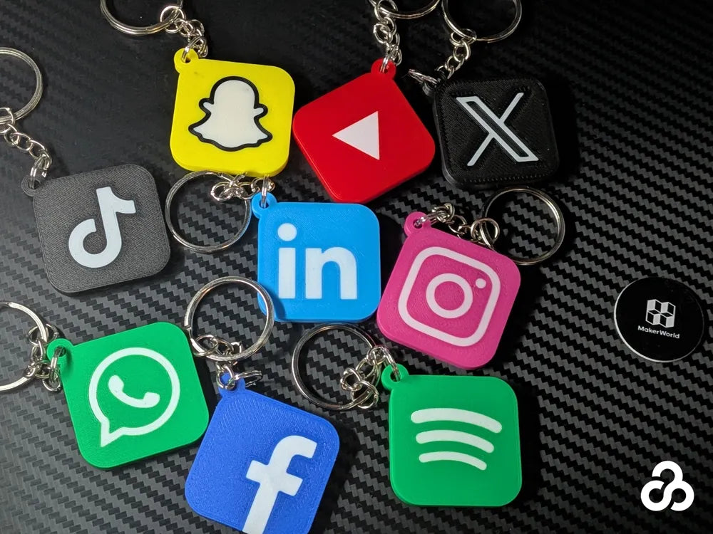 NFC Tag Keychains | Social media connect