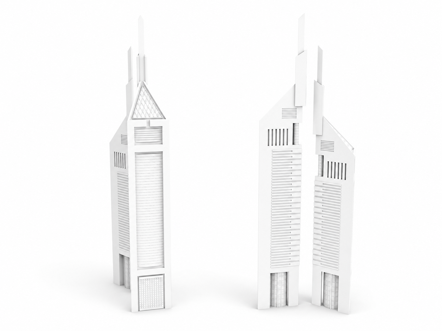 Emirates NBD Building Dira 3D Frame