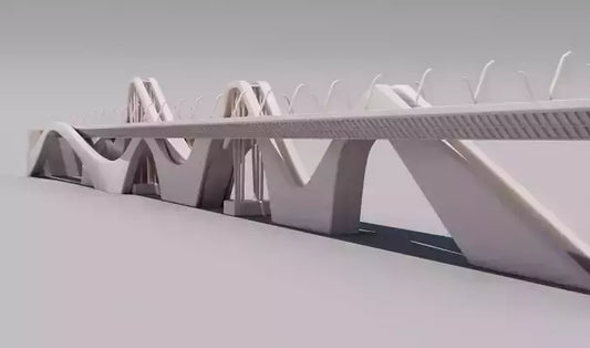 Sheikh Zayed Bridge in ABU DHABI printable model 3D